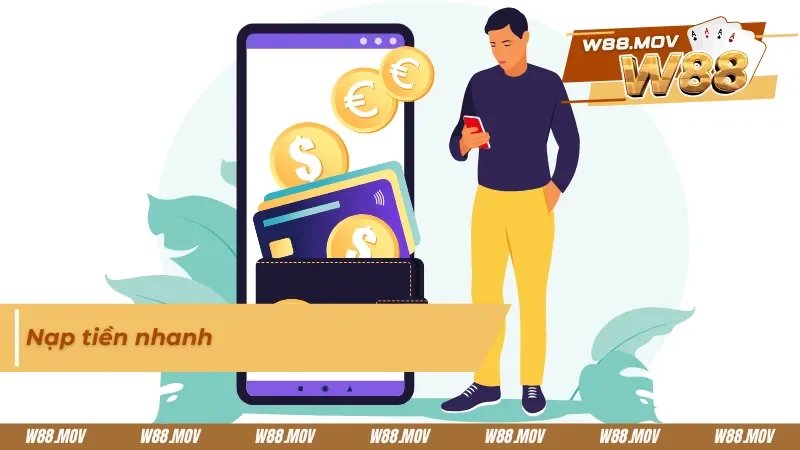 Các cách nạp tiền được xử lý khá nhanh chóng